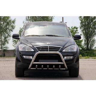 Кенгурятник WT003 (нержавейка) SsangYong Kyron 2005-2014 гг. фото 4