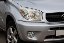 Toyota Rav 4 2001-2005 гг. Хром Накладки на Фары (2 шт., Пластик) 2003-2006 фото 1