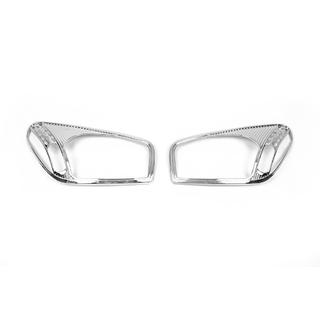 Хром Накладки на Фары (2 шт., Пластик) Toyota Rav 4 2001-2005 гг. фото 4