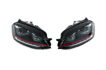 Volkswagen Golf 7/E-Golf 2012-2020 гг. Передние фары Red-V2 (2012-2017, динамические поворотники, 2 шт.) фото 1