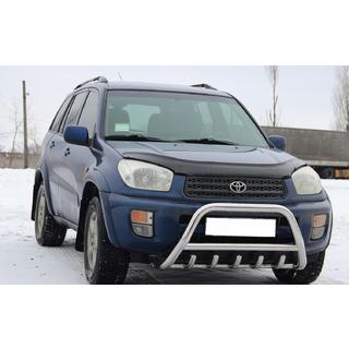 Кенгурятник WT003 (нержавейка) Toyota Rav 4 2001-2005 гг. фото 3