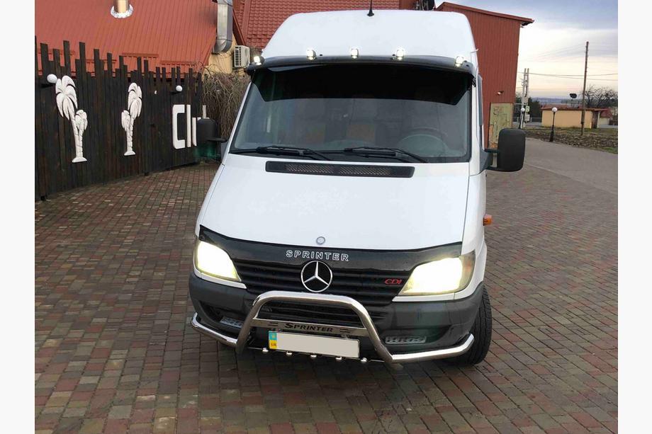 Mercedes Sprinter W901/902/903/904/905 1995–2006 гг. Кенгурятник Exclusive (нерж. сталь) Фото 4