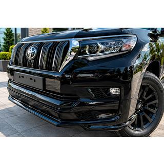 Накладка на передний бампер Executive (для 2017+) Toyota Land Cruiser Prado 150 2009-2023 гг. фото 3