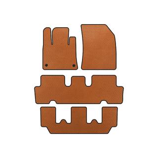 Коврики EVA V1 (3 ряда, Оранжевые) Citroen C-4 Picasso 2013–2022 гг.