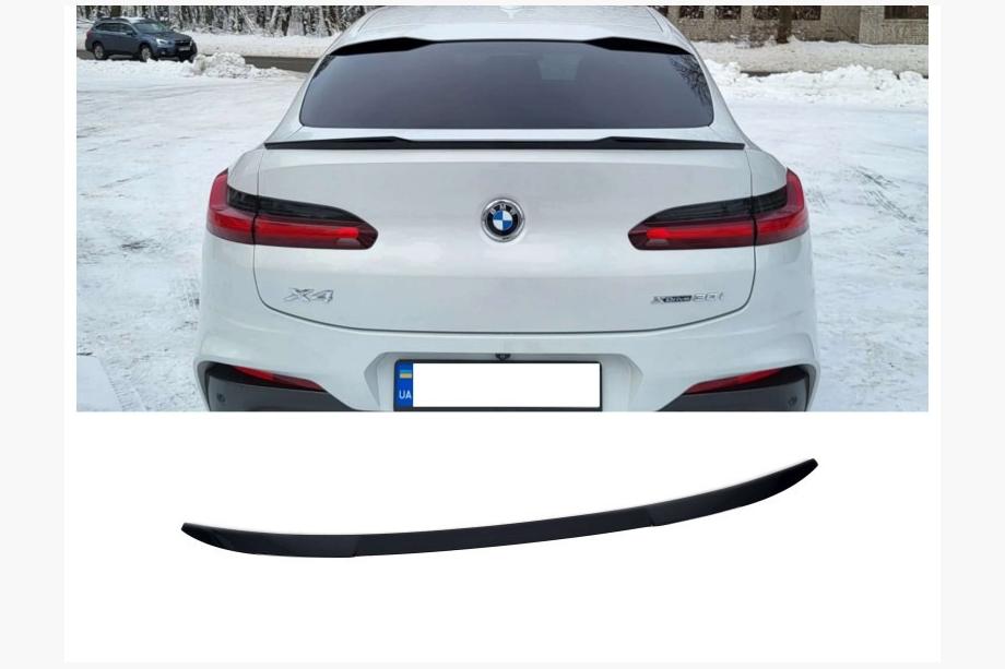 BMW X4 G02 2018- гг. Спойлер крышки багажника X4M-Style (Черный Глянец, ABS-Пластик) Image