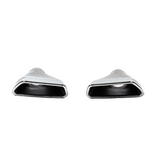 Насадки на глушитель M-Performance Silver (2 шт.) BMW 5 серия G30/G31 2017–2023 гг. фото 1