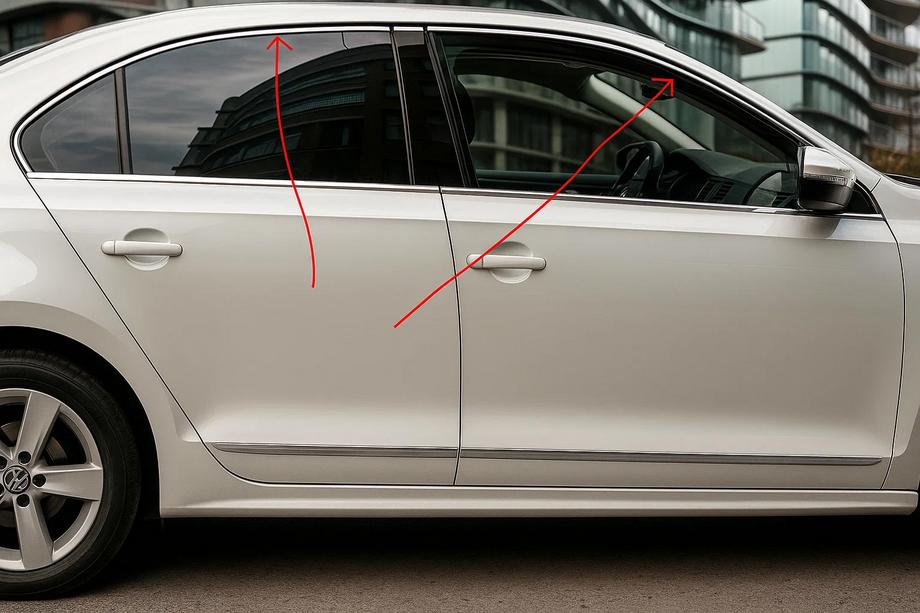 Volkswagen Jetta 2011-2018 гг. Верхние молдинги стекол 6 шт, нержавейка Image