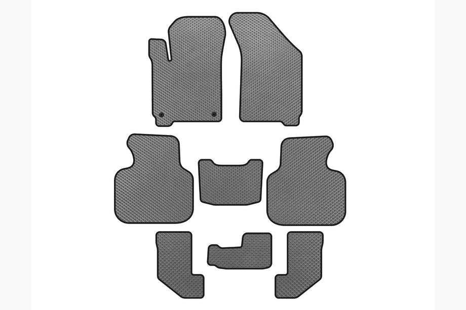 Dodge Journey 2008-2020 гг. Коврики EVA (2008-2011, 3 ряда, Серый) Image