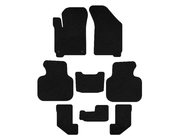 Dodge Journey 2008-2020 гг. Текстильные коврики Premium (2008-2011, 3 ряда, Черный) фото 1