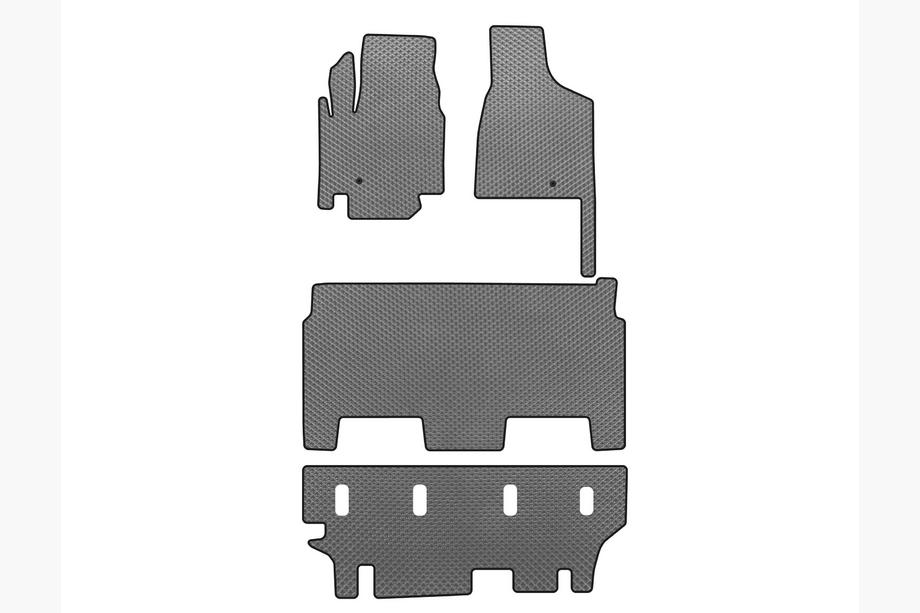 Dodge Grand Caravan V 2008-2020 гг. Коврики EVA (2008-2020, 3 ряда, 8-местный/Комплектация SXT, Серый) Фото 1