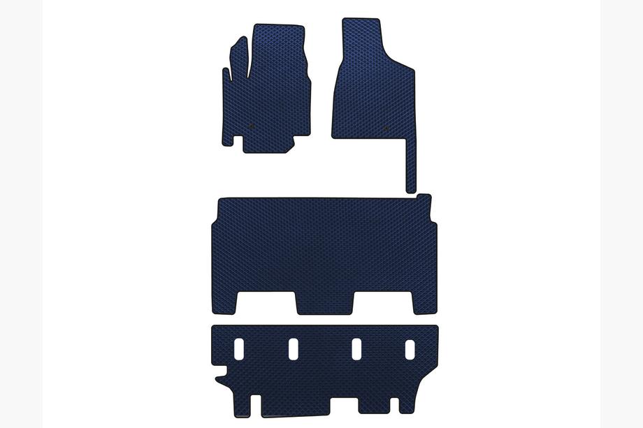 Dodge Grand Caravan V 2008-2020 гг. Коврики EVA (2008-2020, 3 ряда, 8-местный/Комплектация SXT, Синий) Image