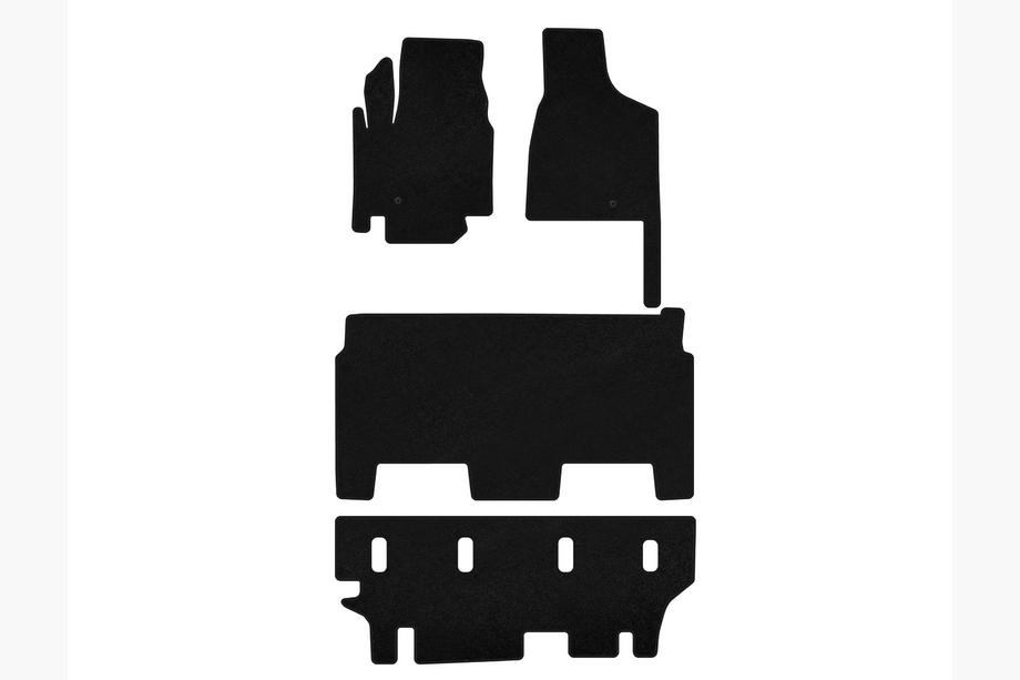 Dodge Grand Caravan V 2008-2020 гг. Текстильные коврики Classic (2008-2020, 3 ряда, 8-местный/Комплектация SXT, Черный) Фото 1