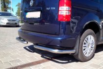 Volkswagen Caddy 2010-2015 гг. Задние уголки AK003 (2 шт., нержавейка) фото 8