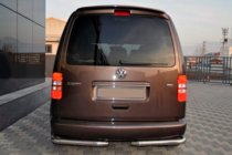 Volkswagen Caddy 2004-2010 гг. Задние уголки AK003 (2 шт., нержавейка) фото 1