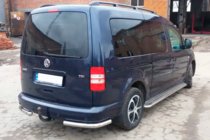 Volkswagen Caddy 2004-2010 гг. Задние уголки AK003 (2 шт., нержавейка) фото 7