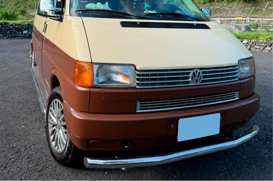 Volkswagen T4 Transporter 1990-2003 гг. Передняя защита ST008 (нержавейка) 51мм Фото 4