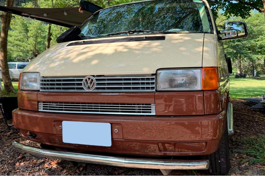 Volkswagen T4 Transporter 1990-2003 гг. Передняя защита ST008 (нержавейка) 51мм Фото 10