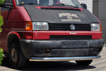 Volkswagen T4 Caravelle/Multivan 1990–2003 гг. Передняя защита ST008 (нержавейка) фото 1