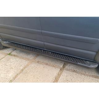 Боковые Подножки Allmond Black (2 шт., алюминий) Volkswagen T5 Transporter 2003-2010 гг. фото 3