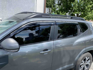 Renault Duster 2024- гг. Ветровики с хромированным молдингом (4 шт, Niken) фото 3