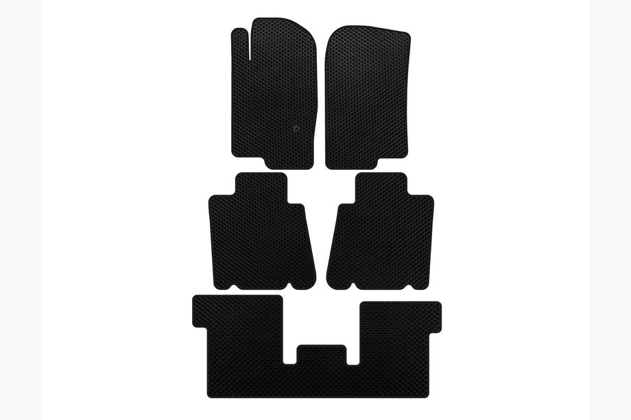 Ford Explorer 2001-2005 гг. Коврики EVA (3 ряда, Черный) Image