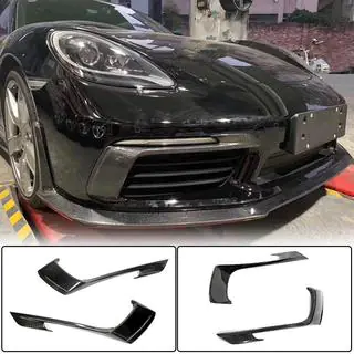 Накладки на противотуманные фары (2016-2019, карбон) Porsche Boxster/Cayman 982 (718) 2016- гг. фото 1