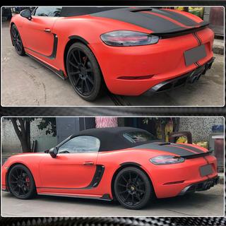 Диффузор заднего бампера V1 (2016-2019, Карбон) Porsche Boxster/Cayman 982 (718) 2016- гг. фото 4