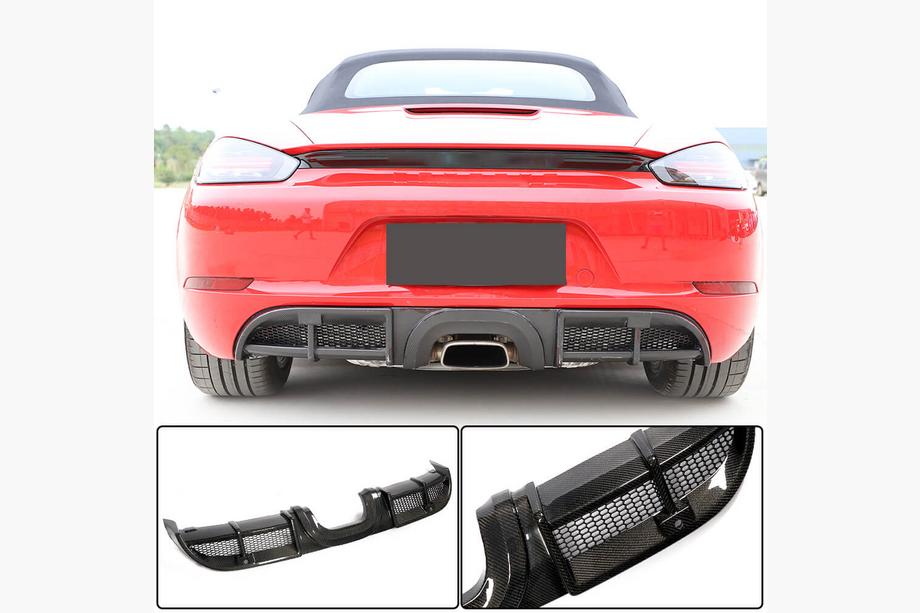 Porsche Boxster/Cayman 982 (718) 2016- гг. Диффузор заднего бампера V1 (2016-2019, Карбон) Image