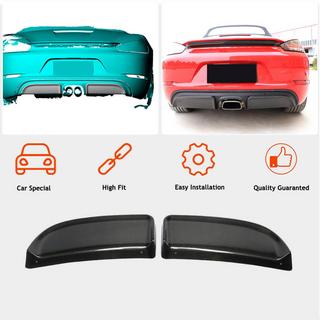 Диффузор заднего бампера V2 (2016-2019, Карбон) Porsche Boxster/Cayman 982 (718) 2016- гг. фото 2