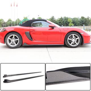 Боковые Пороги V1 (2016-2019, Карбон) Porsche Boxster/Cayman 982 (718) 2016- гг. фото 1
