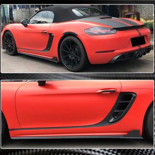 Боковые Пороги V1 (2016-2019, Карбон) Porsche Boxster/Cayman 982 (718) 2016- гг. фото 4