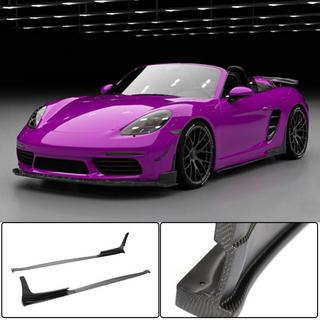 Боковые Пороги V2 (2016-2019, Карбон) Porsche Boxster/Cayman 982 (718) 2016- гг. фото 1