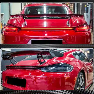 Спойлер (для GT4 Coupe, Карбон) Porsche Boxster/Cayman 982 (718) 2016- гг. фото 3