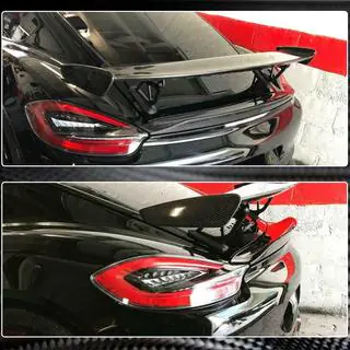 Спойлер (для GT4 Coupe, Карбон) Porsche Boxster/Cayman 982 (718) 2016- гг. фото 4