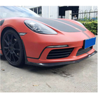 Porsche Boxster/Cayman 982 (718) 2016- гг. Накладка на передний бампер Lip V2 (2016-2019, карбон) фото 4