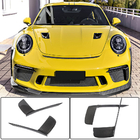 Porsche 911 (991) 2011–2019 гг. Накладки на передний бампер V2 (для GT3 (RS) 2017-2019, Карбон) фото 1