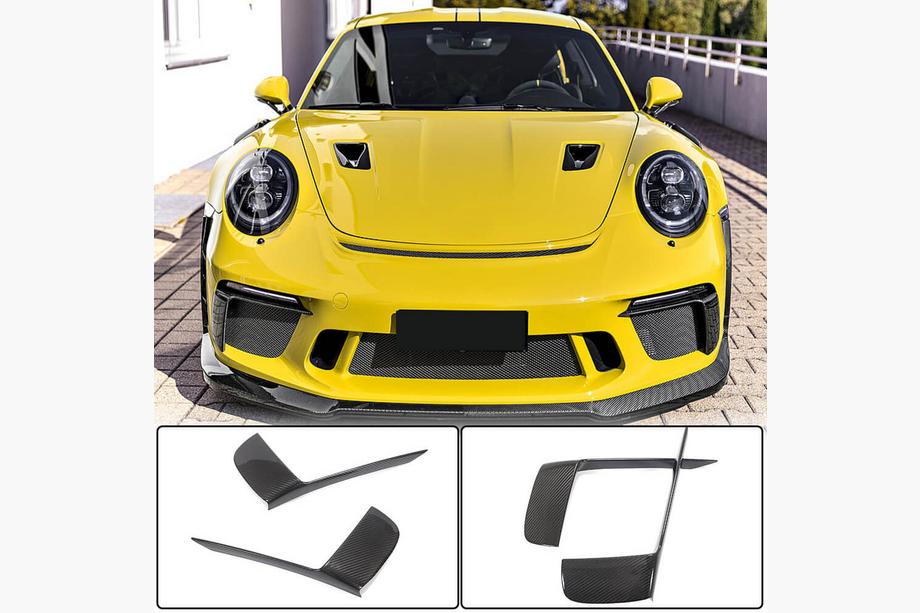 Porsche 911 (991) 2011–2019 гг. Накладки на передний бампер V2 (для GT3 (RS) 2017-2019, Карбон) Image