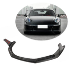 Porsche 911 (991) 2011–2019 гг. Накладка на передний бампер Lip (для Carrera 4 GTS 2017-2018, Карбон) фото 1