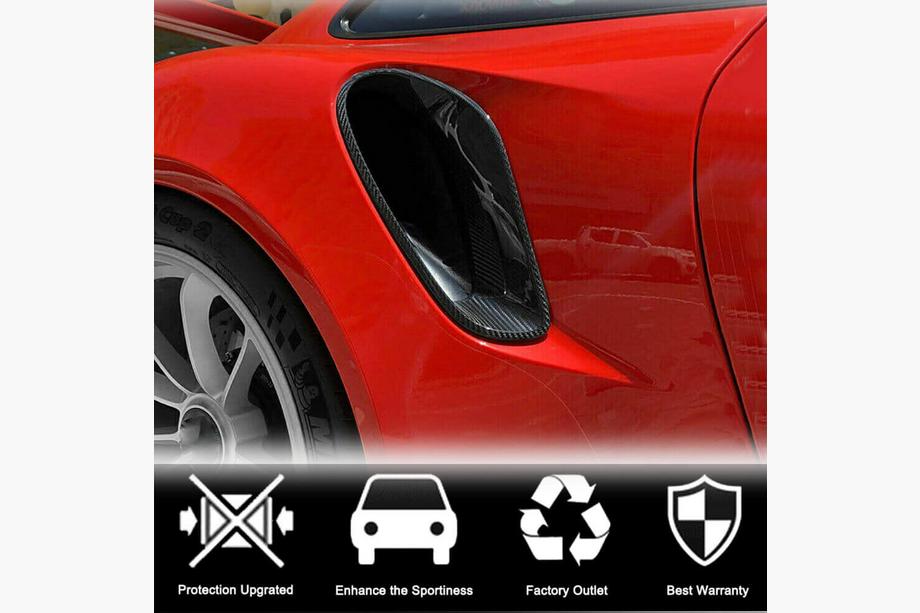 Porsche 911 (991) 2011–2019 гг. Карбоновые накладки на задние крылья (для Turbo S 2014-2016) Фото 3