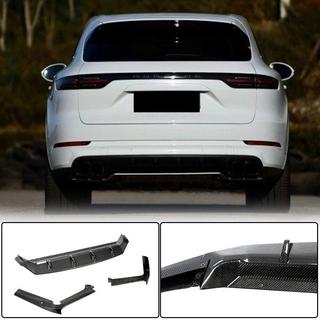 Диффузор заднего бампера (2018-2023, Карбон) Porsche Cayenne 2018- гг. фото 1