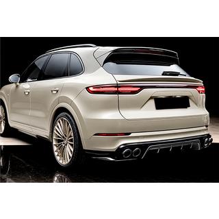 Диффузор заднего бампера (2018-2023, Карбон) Porsche Cayenne 2018- гг. фото 1