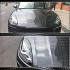 Porsche Macan 2014-2024 гг. Реснички на фары (2014-2018, Карбон) фото 4