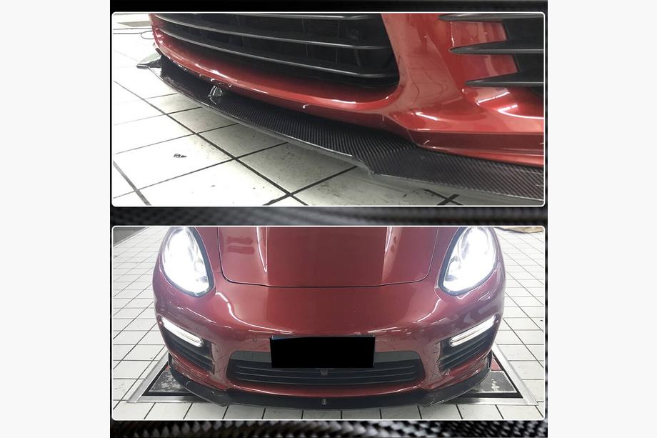 Porsche Panamera 2009-2016 гг. Передняя губа бампера V1 (для Turbo/Turbo S/GTS) Фото 3
