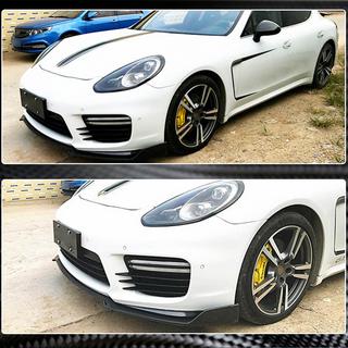 Передний бампер Лип V2 (для Turbo/Turbo S/GTS) Porsche Panamera 2009-2016 гг. фото 3