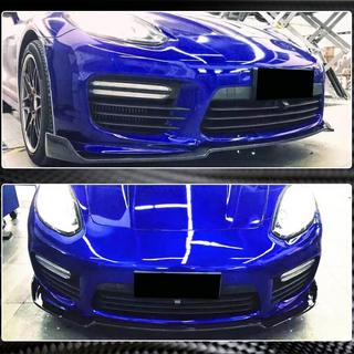 Передний бампер Лип V2 (для Turbo/Turbo S/GTS) Porsche Panamera 2009-2016 гг. фото 4