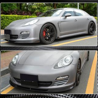 Накладка на передний бампер Lip (для Base 2009-2013, Карбон) Porsche Panamera 2009-2016 гг. фото 3