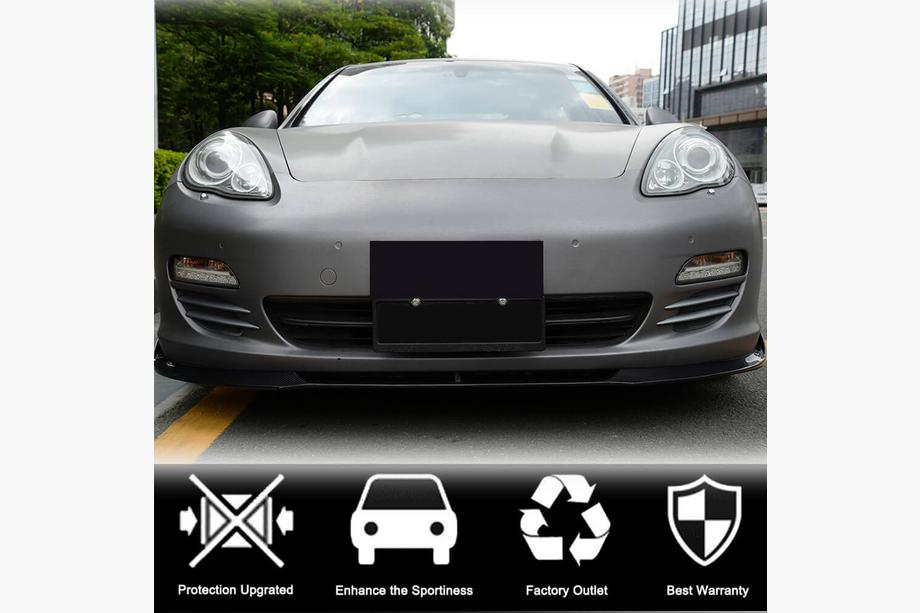 Porsche Panamera 2009-2016 гг. Накладка на передний бампер Lip (для Base 2009-2013, Карбон) Фото 2