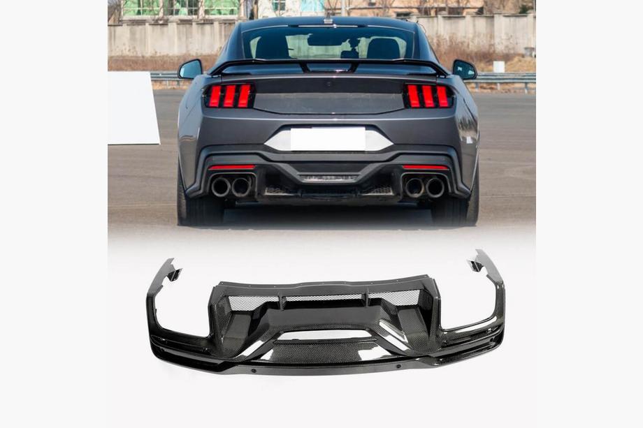 Ford Mustang 2024- гг. Диффузор Заднего Бампера (Карбон) Image
