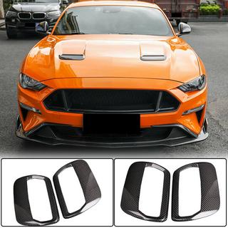 Накладка на капот (2018-2023, Карбон) Ford Mustang 2015-2023 гг. фото 1