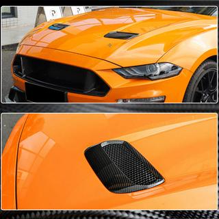 Накладка на капот (2018-2023, Карбон) Ford Mustang 2015-2023 гг. фото 3